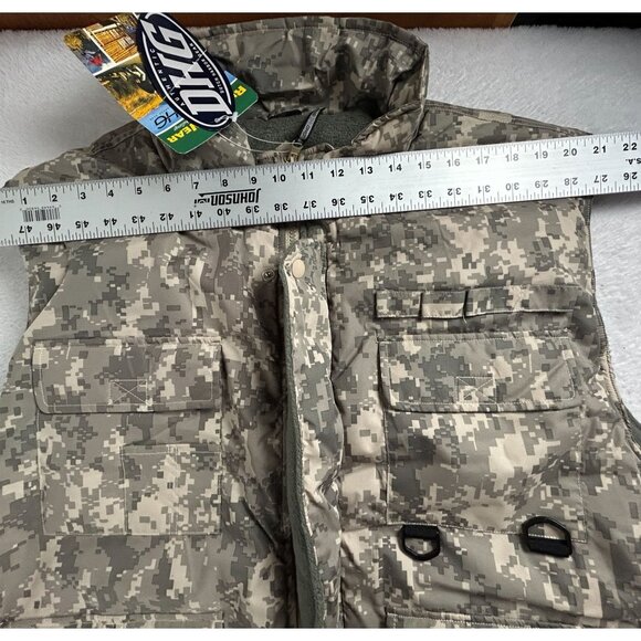 DHG Dutch Harbor Gear Men’s Insulated Camo Tactical Vest 3XL Green Packable New - Picture 5 of 8